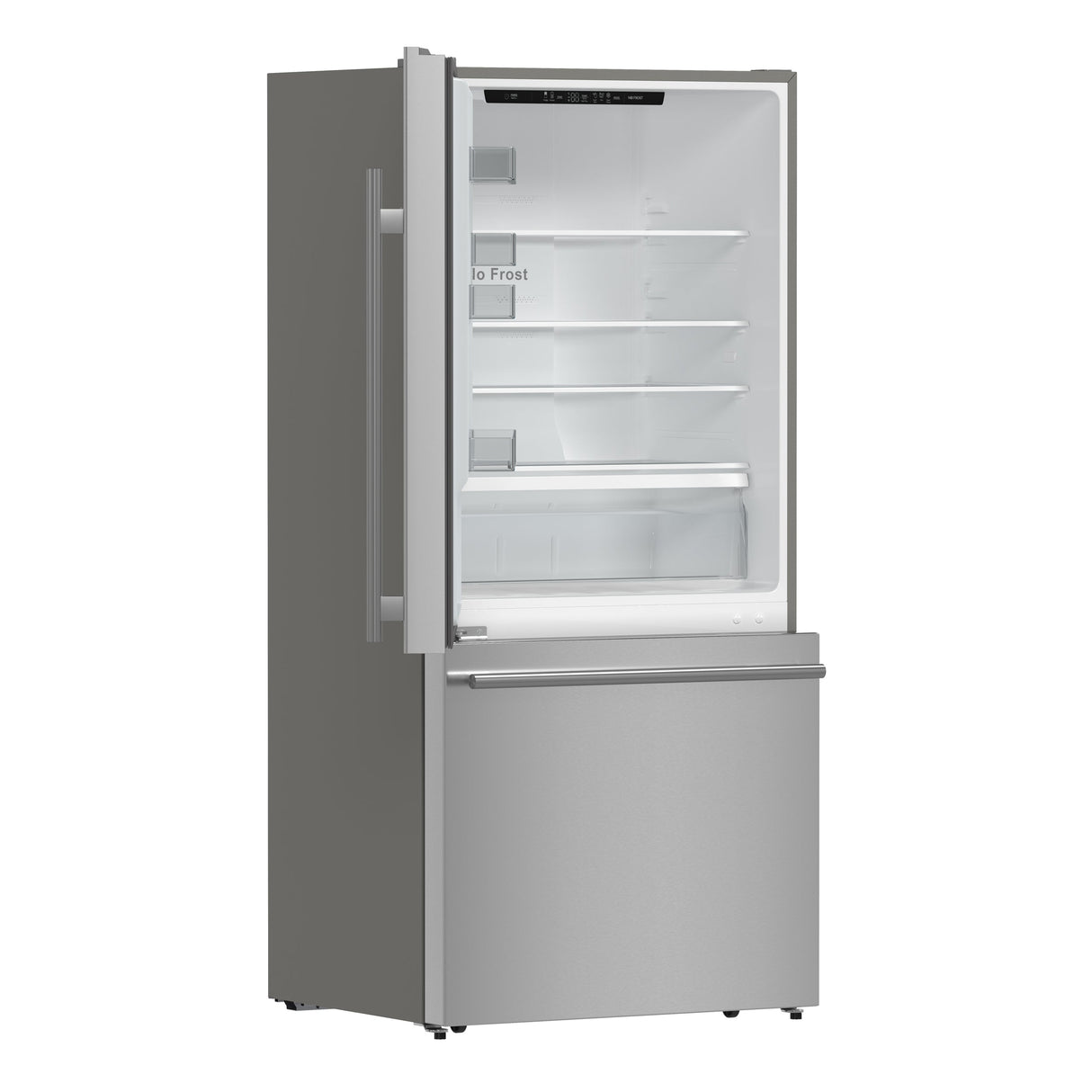 FORNO Espresso Milano 31" 17.2 cu. ft. Left Swing Refrigerator and Bottom Freezer with Ice Maker in Stainless Steel and Silver Handles, FFFFD1786-31S