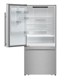 FORNO Espresso Milano 31" 17.2 cu. ft. Left Swing Refrigerator and Bottom Freezer with Ice Maker in Stainless Steel and Silver Handles, FFFFD1786-31S