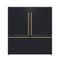 FORNO Espresso Milano 62" 34.4 cu. ft. Side-By-Side Refrigerator with Ice Maker in Black with Antique Brass Accents, FFFFD1787-60BLK