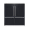 FORNO Espresso Milano 62" 34.4 cu. ft. Side-By-Side Refrigerator with Ice Maker in Black with Silver Accents, FFFFD1787-60BLK