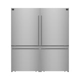 FORNO Espresso Milano 62" 34.4 cu. ft. Side-By-Side Refrigerator with Ice Maker in Stainless Steel, FFFFD1787-60S