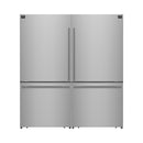 FORNO Espresso Milano 62" 34.4 cu. ft. Side-By-Side Refrigerator with Ice Maker in Stainless Steel, FFFFD1787-60S