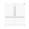 FORNO Espresso Milano 62" 34.4 cu. ft. Side-By-Side Refrigerator with Ice Maker in White with Silver Accents, FFFFD1787-60WHT