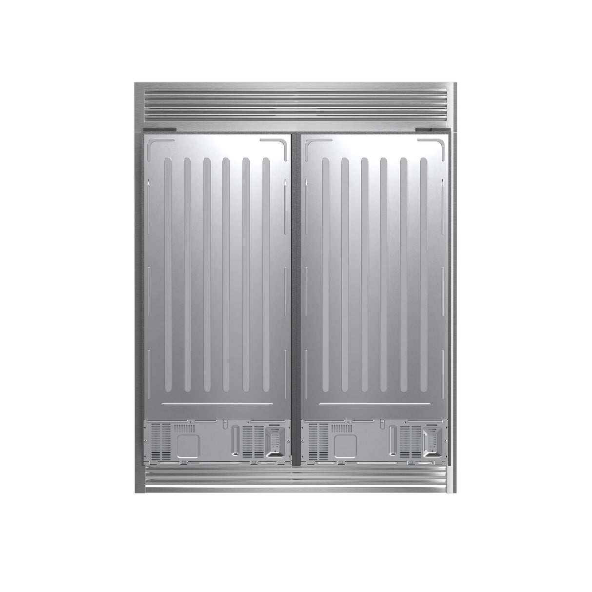 FORNO Rizzuto 60" 27.6 cu. ft. Refrigerator & Freezer in Stainless Steel with Grill Trim Kit, FFFFD1933-60S