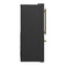 FORNO Espresso Gallipoli 30" 17.5 Cu. Ft. Refrigerator with Ice Maker in Black with Antique Brass Handles, FFFFD1974-31BLK