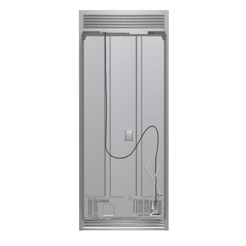 FORNO Gallipoli 35" 17.5 cu. ft. French Door Built-In Refrigerator in Stainless Steel with Ice Maker and Grill Trim Kit, FFFFD1974-35SG