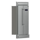 FORNO Salerno 37" 15.6 cu. ft. Side-by-Side Built-In Refrigerator in Stainless Steel and Modern Trim Kit, FFRBI1805-37MG