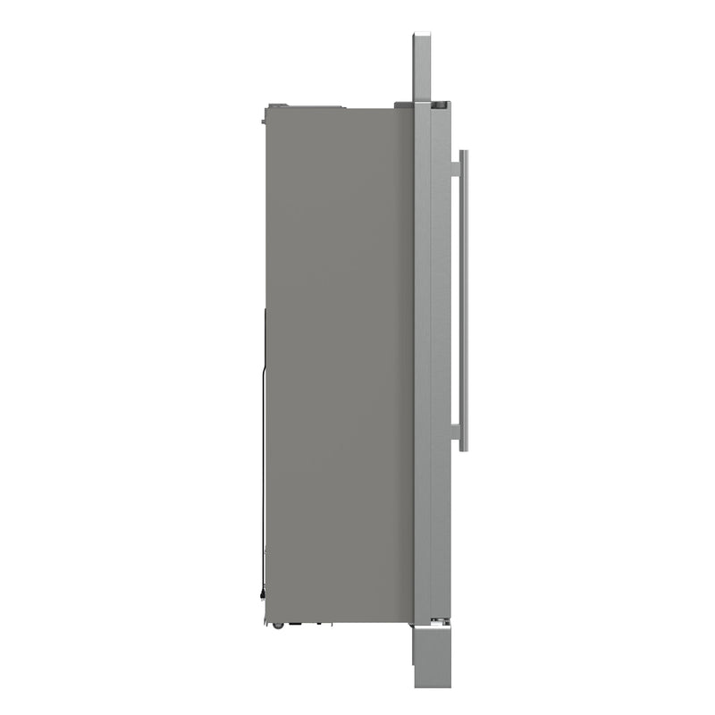 FORNO Salerno 37" 15.6 cu. ft. Side-by-Side Built-In Refrigerator in Stainless Steel and Modern Trim Kit, FFRBI1805-37MG