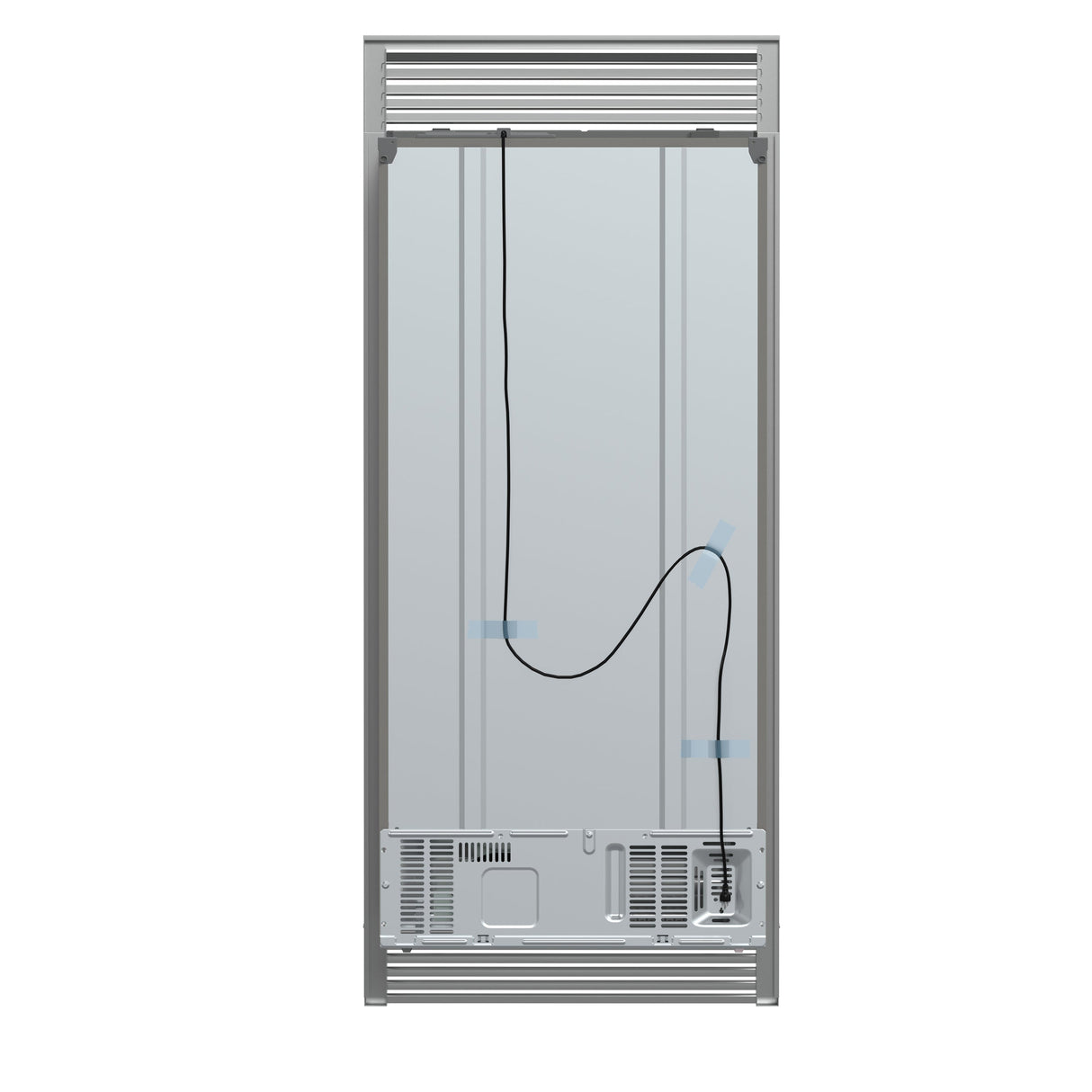 FORNO Salerno 37" 15.6 cu. ft. Side-by-Side Built-In Refrigerator in Stainless Steel and Grill Trim Kit, FFRBI1805-37SG