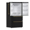 FORNO Espresso Moena 36" 19.2 cu. ft. Refrigerator with Ice Maker in Black with Antique Brass Handles, FFRBI1820-36BLK