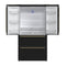 FORNO Espresso Moena 36" 19.2 cu. ft. Refrigerator with Ice Maker in Black with Antique Brass Handles, FFRBI1820-36BLK