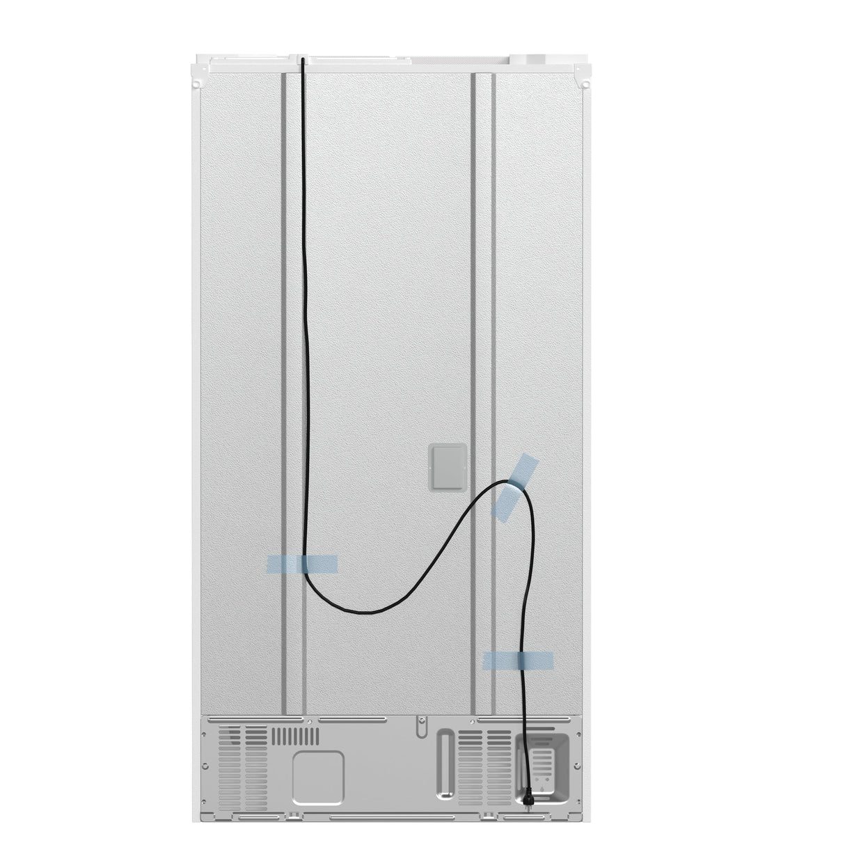 FORNO Espresso Moena 36" 19.2 cu. ft. Refrigerator with Ice Maker in White with Silver Handles, FFRBI1820-36WHT