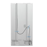 FORNO Espresso Moena 36" 19.2 cu. ft. Refrigerator with Ice Maker in White with Silver Handles, FFRBI1820-36WHT