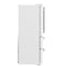 FORNO Espresso Moena 36" 19.2 cu. ft. Refrigerator with Ice Maker in White with Silver Handles, FFRBI1820-36WHT