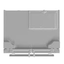 FORNO Espresso Moena 36" 19.2 cu. ft. Refrigerator with Ice Maker in White with Silver Handles, FFRBI1820-36WHT