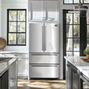 FORNO Moena 40" 19.2 cu. ft. French Door Built-In Refrigerator in Stainless Steel with Ice Maker and Modern Trim Kit, FFRBI1820-40MG