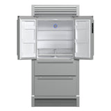 FORNO Moena 40" 19.2 cu. ft. French Door Built-In Refrigerator in Stainless Steel with Ice Maker and Grill Trim Kit, FFRBI1820-40SG