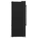 FORNO Espresso Salerno 36" 20 cu. ft. Side-By-Side Refrigerator with Water and Ice Dispenser in Black with Silver Handles