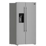 FORNO Salerno 36" 20 cu. ft. Side-by-Side Built-In Refrigerator with Water and Ice Dispenser, FFRBI1844-36SB
