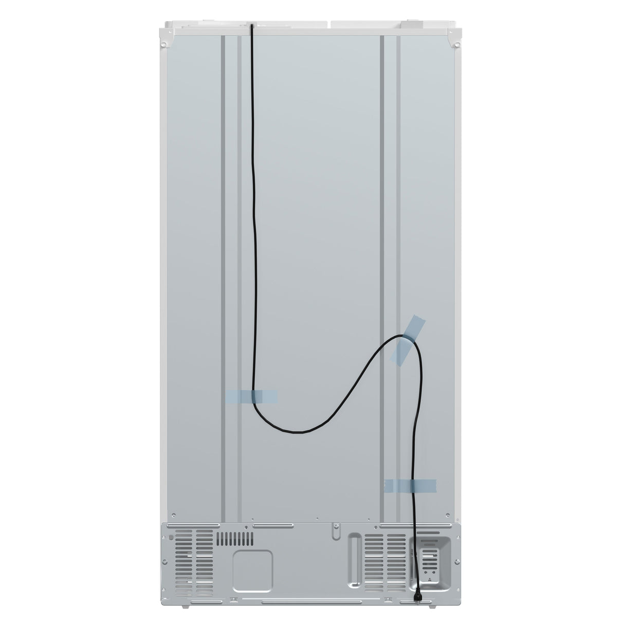 FORNO Espresso Salerno 36" 20 cu. ft. Side-By-Side Refrigerator with Water and Ice Dispenser in White with Silver Handles