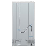 FORNO Espresso Salerno 36" 20 cu. ft. Side-By-Side Refrigerator with Water and Ice Dispenser in White with Silver Handles