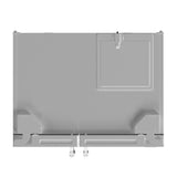 FORNO Espresso Salerno 36" 20 cu. ft. Side-By-Side Refrigerator with Water and Ice Dispenser in White with Silver Handles