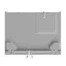 FORNO Espresso Salerno 36" 20 cu. ft. Side-By-Side Refrigerator with Water and Ice Dispenser in White with Silver Handles