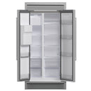FORNO Salerno 40" 20 cu. ft. Side-by-Side Built-In Refrigerator with Water and Ice Dispenser and Grill Trim Kit, FFRBI1844-40SG