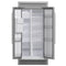 FORNO Salerno 40" 20 cu. ft. Side-by-Side Built-In Refrigerator with Water and Ice Dispenser and Grill Trim Kit, FFRBI1844-40SG