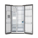 FORNO Salerno 40" 20 cu. ft. Side-by-Side Built-In Refrigerator with Water and Ice Dispenser and Grill Trim Kit, FFRBI1844-40SG