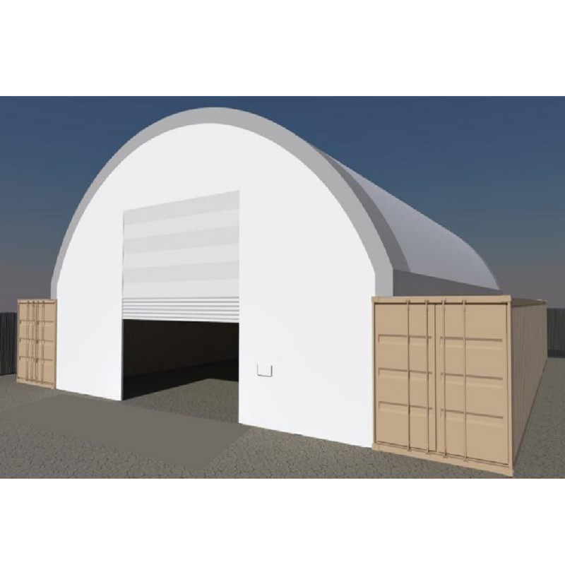 Front Wall with Winch door for Container Canopy Shelter 40'x40'x13'