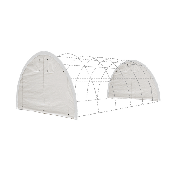 Front and Rear Panel with Zipper Rollup Door for Storage Shelter 20'x30'x12'