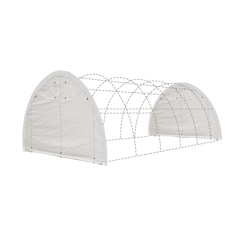 Front and Rear Panel with Zipper Rollup Door for Storage Shelter 20'x30'x12'