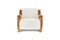 Valencia Alexis Boucle Fabric Accent Chair, Cream Color
