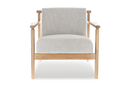 Valencia Regal Fabric Upholstered Wood Frame Accent Chair, Beige