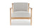 Valencia Regal Fabric Upholstered Wood Frame Accent Chair, Beige