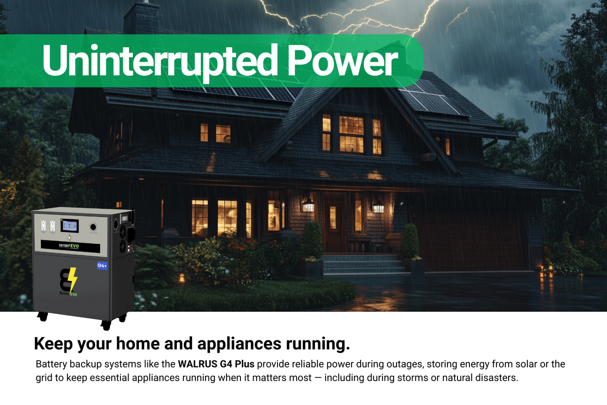 WALRUS G4 PLUS 96 V 46kWh Lithium Battery with 16.5kVA Inverter and 4.4kW Solar Panel Accessories AC 110/220V