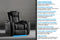 Valencia 2025 New Tuscany Luxury Leather Home Theater Seating Row of 3 Loveseat Left, Onyx