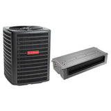 Goodman 2 Ton 14.5 SEER2 Central Air Conditioner Condenser with Ceiling Mounted Air Handler & 6kW Heat Kit