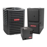 Goodman 1.5 Ton 13.4 SEER2 Central Air Conditioner, 96% AFUE 60K BTU Gas Furnace and Evaporator Coil