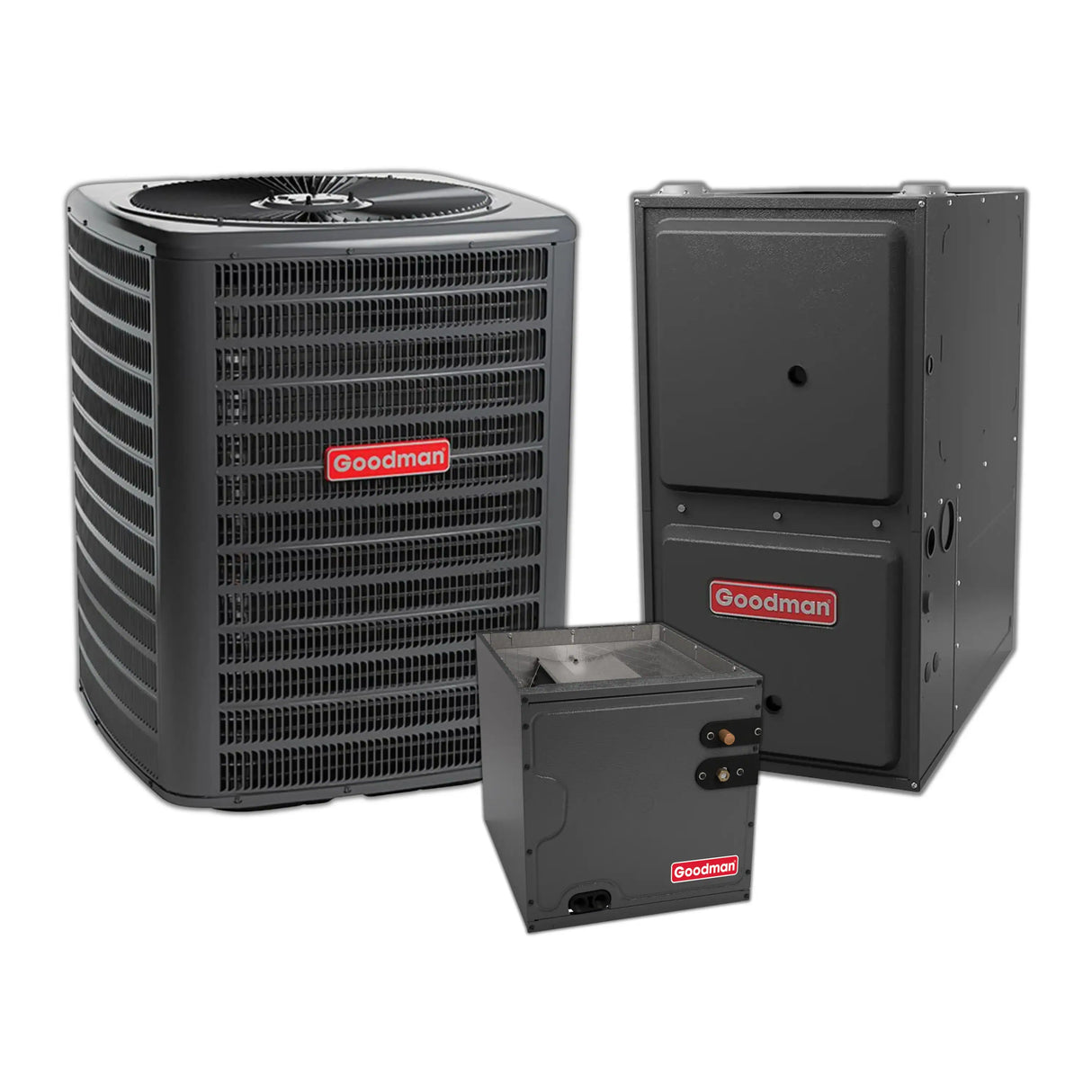 Goodman 1.5 Ton 13.4 SEER2 Central Air Conditioner , 92% AFUE 40K BTU Gas Furnace and Evaporator Coil