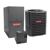 Goodman 2.5 Ton 13.4 SEER2 Central Air Conditioner, 80% AFUE 80K BTU Gas Furnace and Evaporator Coil