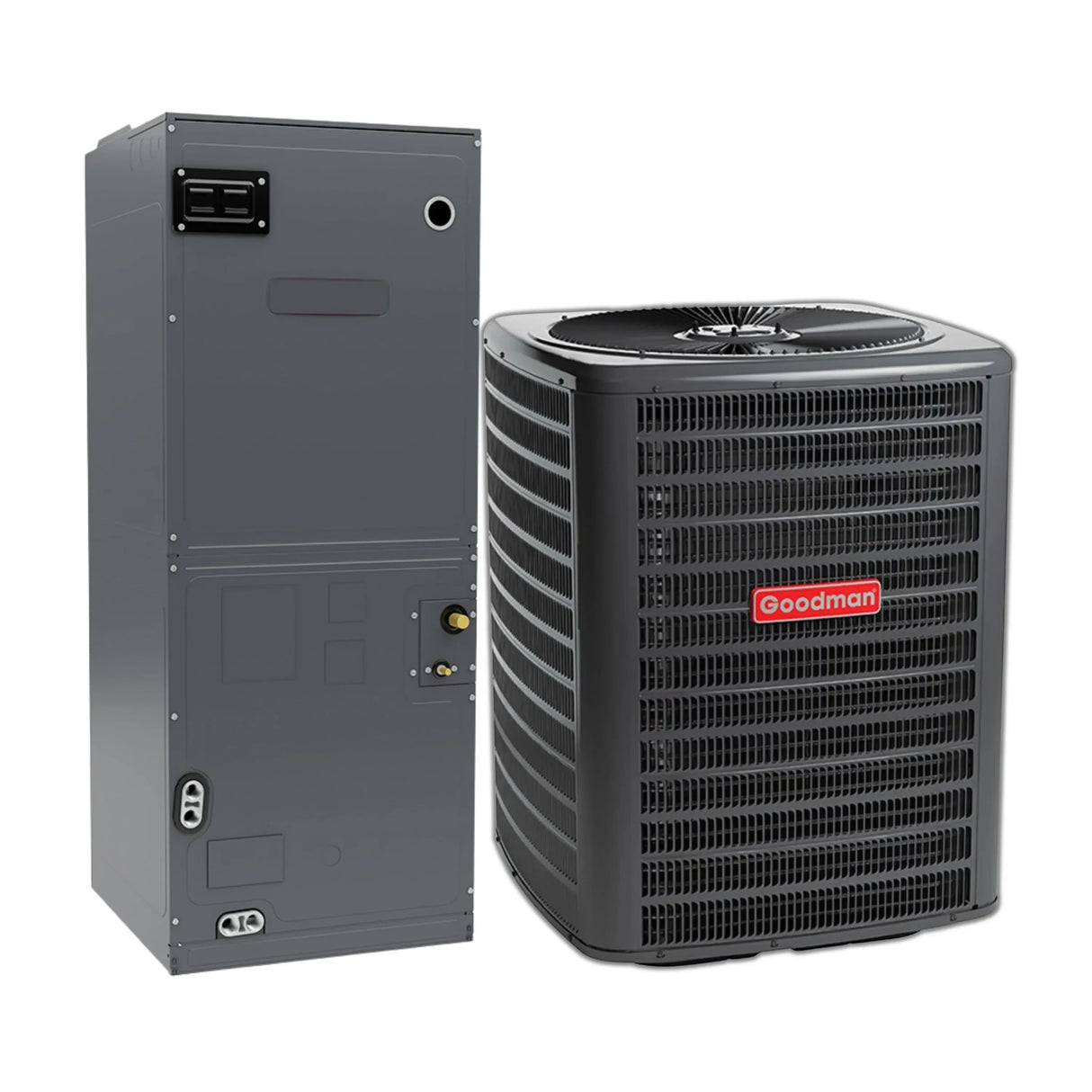 Goodman 2 Ton 15.2 SEER2 R-32 Heat Pump Condenser & Air Handler with 10kW Heat Kit