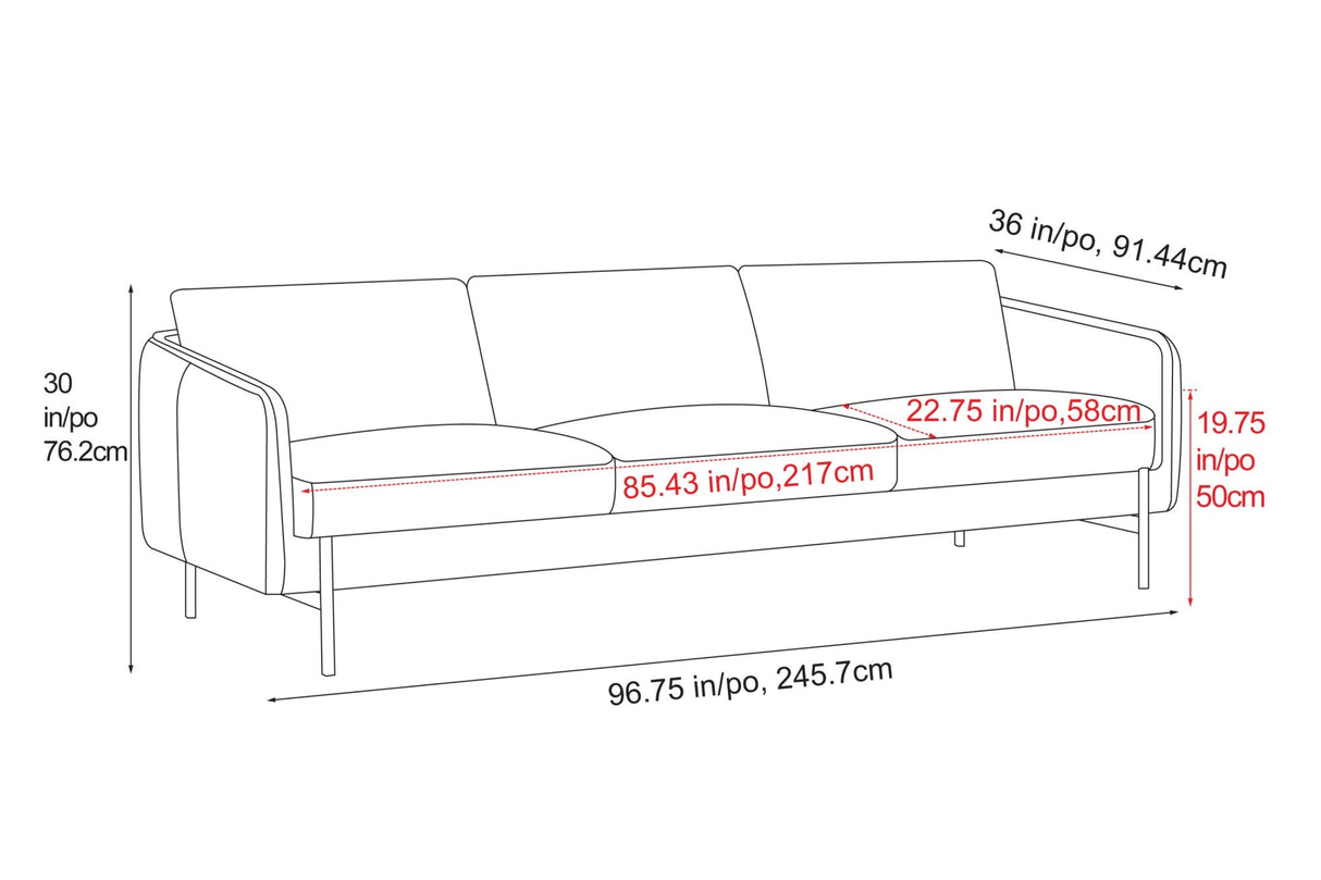 Gabriele Leather Sofa
