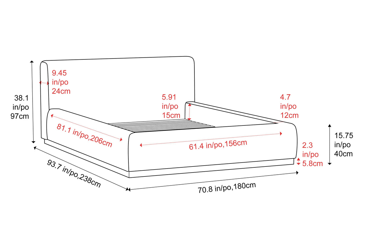 Gabriella Fabric Upholstered Bed Frame