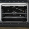 FORNO Antico 48" 5.5 cu. ft. Gas Range with 8 Sealed Burners and Griddle in Black with Antique Brass Accents, FFSGS6219-48BLK