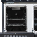 FORNO Antico 48" 5.5 cu. ft. Gas Range with 8 Sealed Burners and Griddle in Black with Antique Brass Accents, FFSGS6219-48BLK