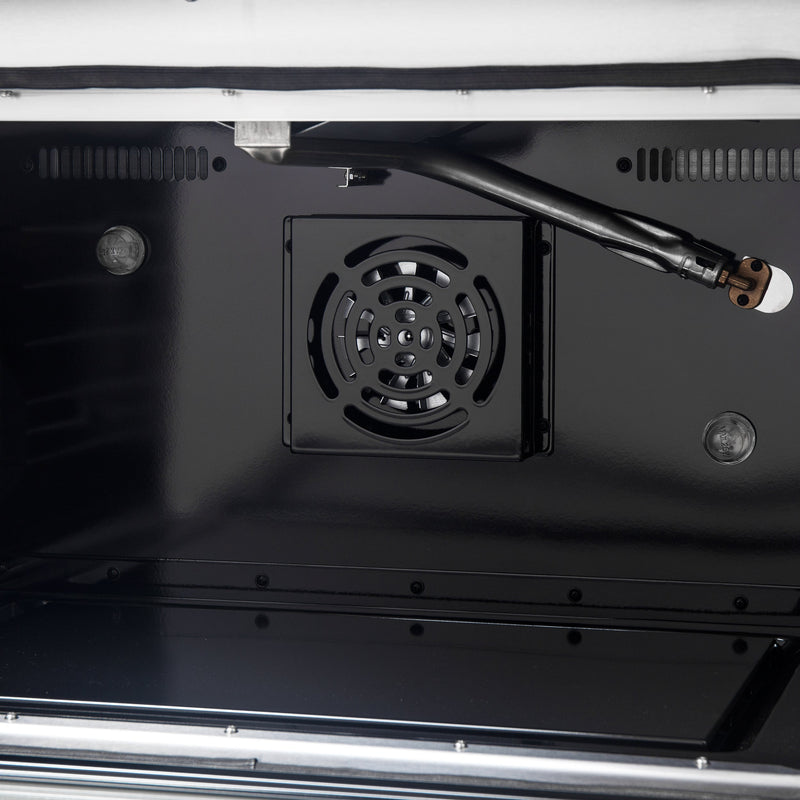 FORNO Galiano 36" 5.36 cu. ft. Gas Range with 6 Sealed Burners in Black with Antique Brass Accents, FFSGS6244-36BLK