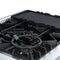 FORNO Giovanni 30" 4.32 cu. ft. Gas Range with 5 Burners, Air Fry Basket, Wok Support and Griddle in Black with Antique Brass Accents, FFSGS6274-30BLK