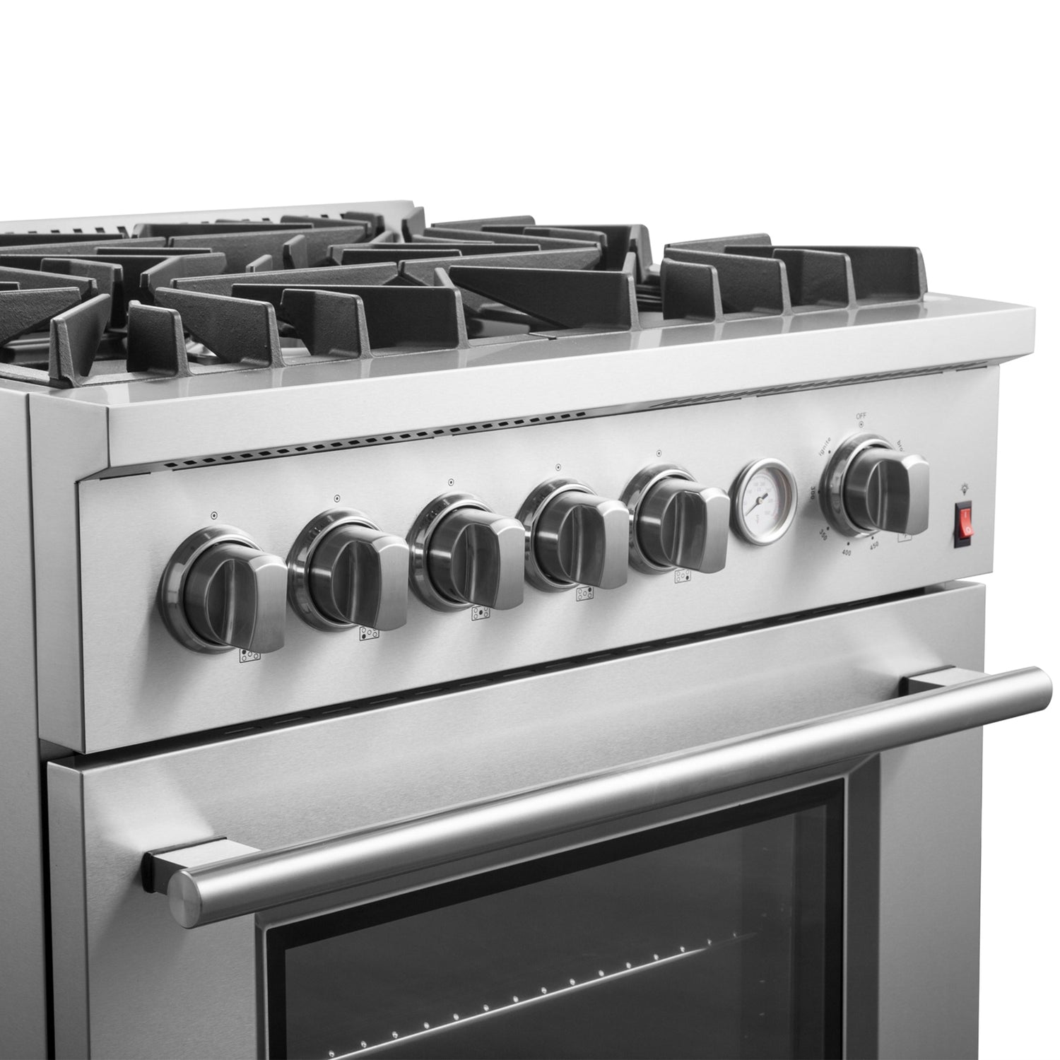 FORNO Giovanni 30" 4.32 cu. ft. Gas Range with 5 Sealed Burners, Air Fry Basket, Wok Support and Griddle, FFSGS6274-30